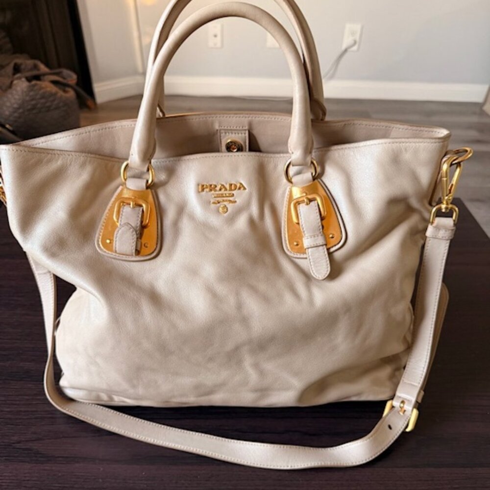 Prada Handbag Cream Color - Like New